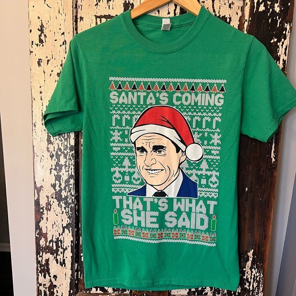 The Office Michael Scott Christmas “That’s What She Said” unisex T-shirt. Size S